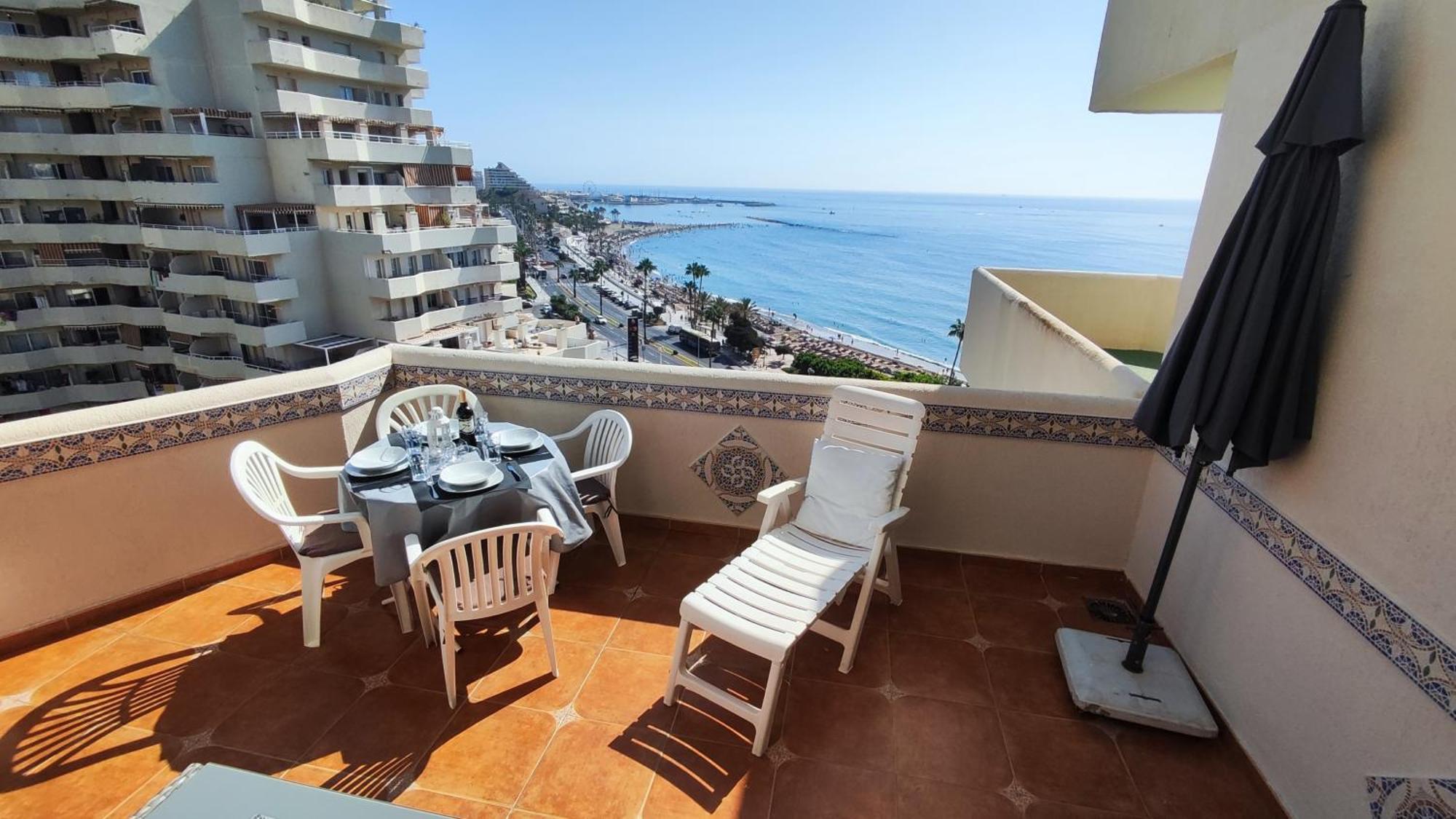 Benalbeach Sea View 2Bdr Apartment With Water Park Benalmádena Eksteriør bilde